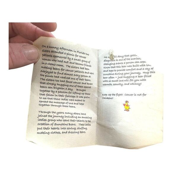 Handcrafted Sunshine Bears "Arnie" Plush Toy Leaves Forest Theme & Knit Shorts - Picture 7 of 8